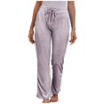 thumbnail image 2 of AherBiu Plus Size Womens Yoga Pants High Waist Drawstring Wide Leg Stretch Loose Solid Color Pants, 2 of 4