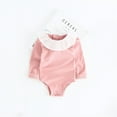 thumbnail image 5 of Baby Girl Frilled Neck Long-sleeve Romper Bodysuit, 5 of 8