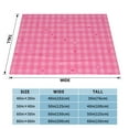 thumbnail image 6 of Pink Hearts Love Checkered Throw Blanket, Super Soft Anti-Pilling Flannel Bed Blankets, 60"x50", 6 of 8