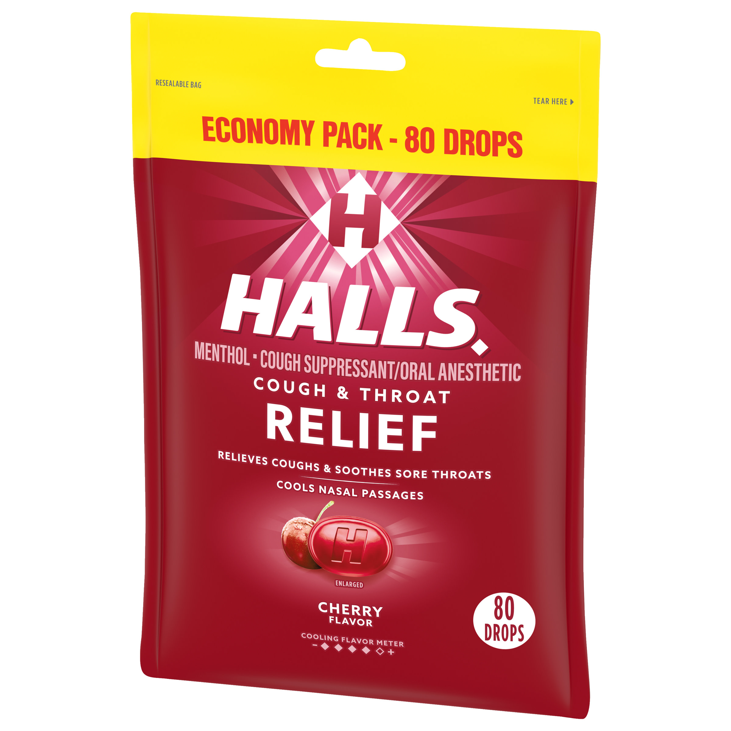 HALLS Relief Cherry Cough Drops, Economy Pack, 80 Drops - image 10 of 12
