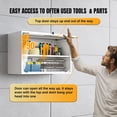 thumbnail image 5 of PetFurnishn  Bathroom Wall Cabinet Medicine Cabinet Over The Toilet Storage Upper Storage Cabinet Wall Storage Metal Wall Mounted Metal Wall Cabinet Garage Assembly Required White-22" Tall, 5 of 14