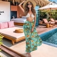 thumbnail image 3 of Yuyamidu Palm Tree Sarong Wraps for Women Hawaiian Flower Semi-Sheer Swimsuit Coverup Comfortable Bikini Swimsuit Cover Ups Lightweight Chiffon Beach Cover Ups for Women, 3 of 7