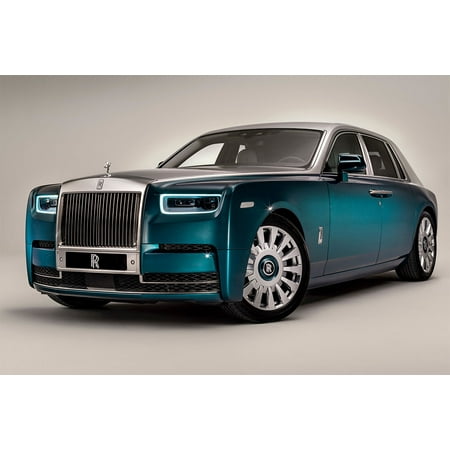 Rolls-Royce Phantom Iridescent Opulence Side View Indoor Decor - 20x30 Inch Laminated Poster - Stunning Detail and Bold Colors