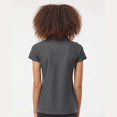 thumbnail image 4 of Tultex Women’s Short Sleeve Polo Shirt, 50/50 Cotton Polyester, Sport Pique Knit, Heather Charcoal, L, 4 of 5