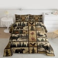 thumbnail image 2 of Homewish Jungle Bear Elk Bedding Comforter Set,Rustic Pine Cone Twin Comforter Sets,Retro Bull Skull Bedding Set For Boys Teens,Ultra Soft Home Decor Reversible,2-Piece, 2 of 8