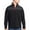 Black, variant on Eddie Bauer Mens Mixed Media  Zip Pullover, Variety XL, Charcoal Heather