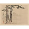 thumbnail image 2 of Anonymous 14x12 Black Ornate Wood Framed Double Matted Museum Art Print Titled: Yofu Gajo, Pl.24 (1895-1898), 2 of 5