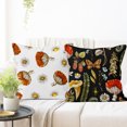 thumbnail image 6 of Farmhouse Mushroom Floral Butterfly Pillow Covers Set of 4,Rustic Colorful Flower Throw Pillow Covers Nature Flower Plant Decorative Pillow Covers for Couch Sofa Bed Home Decor Pillowcase, 18x18 Inche, 6 of 7