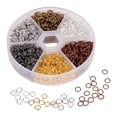 thumbnail image 4 of 1Box 6 Colors Iron Plated Open Jump Rings 8mm Diameter Wire 21-Gauge Jewelry Making Findings 2300Pcs Mixed Color 5x0.7mm 21 Gauge Inner Diameter: 3.6mm 2300pcs/box, 4 of 4