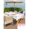 thumbnail image 5 of Outdoor Tablecloth with Umbrella Hole for Patio/Picnic/Party/Camping, Pink Wisteria Waterproof Table Cloth Rectangle Table Cover Washable, Spring Floral Flowers Leaves Botanical (52"x 70"), 5 of 8