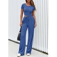 thumbnail image 3 of Conjunto Coordinado PRETTYGARDEN de Punto Acanalado 2 Piezas Azul XL, 3 of 8