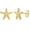 Gold-Starfish- 1 Pair, variant on Minimalist 925 Sterling Silver Stud Earrings Set, 14K Gold Plated Hypoallergenic Tiny Bar Dot Heart Star Studs for Women & Men