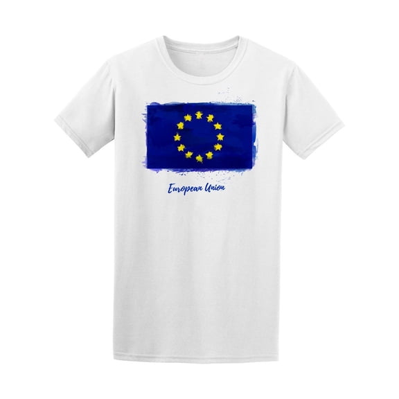Watercolor European Union Flag Tee Men's -Image by Shutterstock