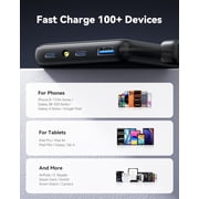 INIU 45W Fast Charging Portable Charger, 40% Smaller 10000mAh with Detachable Cable, Flight-Safe Travel Power Bank, USB C External Battery Pack for iPhone 17 16 Pro iPad Samsung S25 Google etc, Black