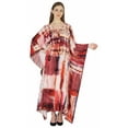 thumbnail image 5 of Moomaya Printed Rayon Turkish Maxi Kaftan For Women Beachwear Bikini Cover Up Resort Dress, 5 of 7