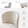 thumbnail image 3 of Upholstered Dining Chairs Set of 6 Armless Side Chairs Solid Wood Legs Restaurant Kitchen Linen, 3 of 8