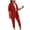 Outfit Sets Women Summer-Red, variant on Homenesgenics 2 Piece Outfit for Women Plus Size Women Temperament Solid Shirt Collar Long Sleeved Pocket Less Top Extended Pants Set Yellow L