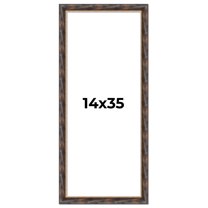 14x35 Frame Gold Real Wood Picture Frame Width 1.5 inches | Interior Frame Depth 0.5 inches |