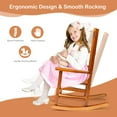 thumbnail image 6 of Ktaxon Wooden Child's Rocking Chair,Small Wooden Rocker with High Backrest for Kids Ages 3-6,for Patio Porch Outdoor & Indoor,Living Room,Bedroom,Balconies(Natural), 6 of 13