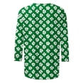 thumbnail image 6 of Ounisa Womens Tops 3/4 Sleeve St. Patrick's Day T-Shirts Crew Neck Spring Graphic Tee Clothes, 6 of 7