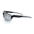 thumbnail image 5 of SA106 Sport Wrap Sunglasses UV400 Mirror Lens Lightweight Active Eyewear Black Clear Frame - Silver Mirror Lens, 5 of 7