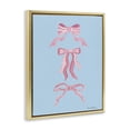 thumbnail image 3 of Stupell Industries Pretty Bows on Blue Gold Framed Floater Canvas Wall Art design by Farida Zaman, 31 x 25, 3 of 9