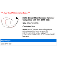 thumbnail image 2 of HVAC Blower Motor Resistor Harness - Compatible with 2006 BMW 330i, 2 of 2