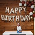 thumbnail image 4 of Globos de cumpleaños con forma de dagelar, color beige, crema y blanco, 40 cm, 4 of 8