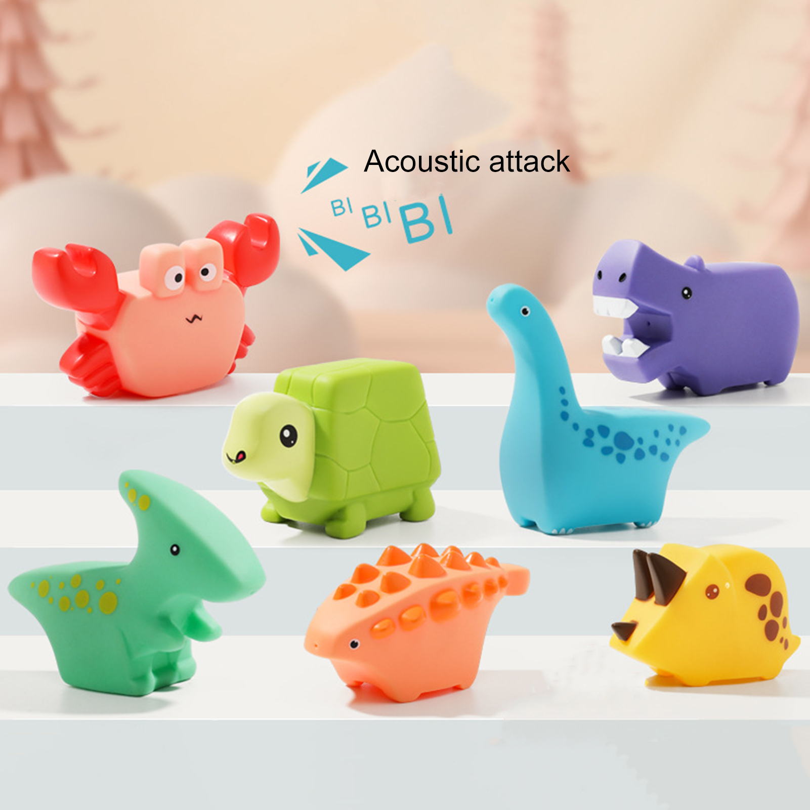 Hesroicy 3Pcs Water Toys Extrusion Type Comfortable Grip Lovely