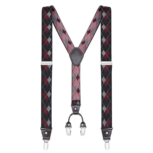 Buyless Fashion Bretelles pour Hommes - Sangles Élastiques Réglables 48 Pouces 1 1/4 Pouces - Forme Y