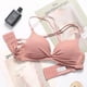 thumbnail image 2 of Sujetador sin costuras Wireless Thicken Sexy Hacer subir Underwear Lencería elástica transpirable, Rosa, 70B sidaley AP001256-01B, 2 of 7