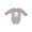 AC-Heather Grey, variant on Jesus Loves Me Lamb Boys or Girls Long Sleeve Baby Bodysuit
