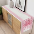thumbnail image 4 of Eucalyptus Pink Table Runner - 120 Inch Long, Kitchen Dining Table Runner Dresser Scarves, Stripes Bottle Flower Cactus Plant Farmhouse Decor for Coffee Tables Wedding Party Banquet, 4 of 8