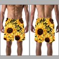 thumbnail image 3 of luoweisi Men's Beach Shorts Quick Dry Swim Trunks with Mesh Lining Sunflower XL, 3 of 5