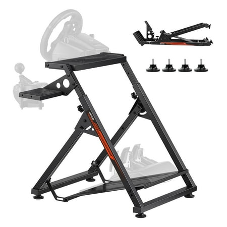 VEVOR Racing Wheel Stand, Adjustable & Foldable Simulator Stand for Logitech G923 G920 G29 G27, Thrustmaster T300RS TX F458 T500RS T3PA-PRO(F1/GT) Gaming Cockpit,Pedals Simulator NOT Included,Compact