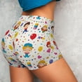 thumbnail image 3 of KLL Childrens Party Pattern Workout Shorts for Women Scrunch Short Gym Yoga Running Sport Active Exercise Fitness Shorts, 3 of 8