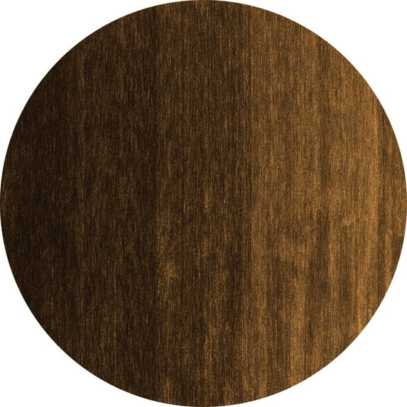 Ahgly Company Indoor Round Abstract Orange Contemporary Area Rugs, 3' Round