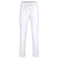 thumbnail image 3 of Innerwin Bottoms Solid Color Men Pants Outdoor Elastic Waist Loose Trousers White L, 3 of 7