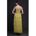 thumbnail image 5 of Bimba Blueberry Leaves Print Women Smocked Bodice Beach Sun Dress-Medium, 5 of 7