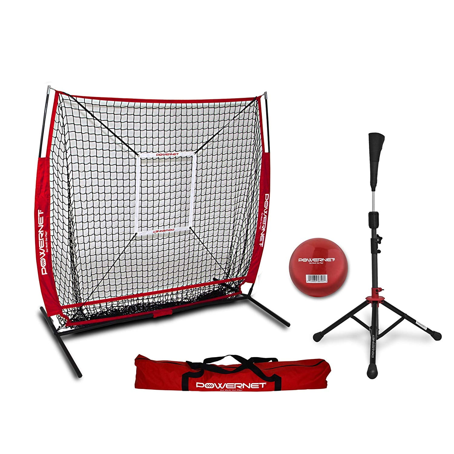 softball net and tee