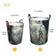 thumbnail image 3 of Fotbe Moon Flower White Owl Cesto de Ropa con Asas, Cesto Impermeable de Gran Capacidad, Bolsa de Lavado para Dormitorio, Cesto de Ropa con Ruedas y Asas-Small, 3 of 6