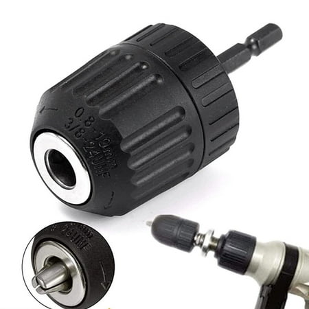 

Leke Keyless Drill Bit Chuck Adapter 1/4\ Hex Shank for Impact Driver 0.8-10mm