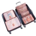 thumbnail image 1 of Packing Cubes 6 Pcs Travel Luggage Organizer Packing Organizers Set (Red Leopard Grain), 1 of 4