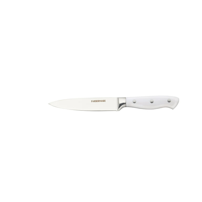 Fingerhut - Farberware EdgeKeeper Universal 16-Pc. Self-Sharpening Cutlery  Set - Black