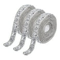 thumbnail image 1 of Unique Bargains 3 Pcs Rubans en Résine avec Strass 3 Yards Autocollants Argent Diamant Bandes de Strass, 1 of 7