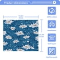 thumbnail image 5 of BZSMCE Towel Cotton Face Towel Soft Hand Towels Fashion Azure Floral Serenity Pattern, 5 of 9