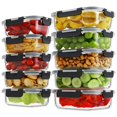 thumbnail image 1 of Recipientes de vidrio para preparación de comidas HOMBERKING, 20 piezas, 36 oz y 14 oz, 1 of 7