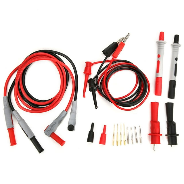 P1308B Kit de sonda de cable de prueba, kit de cable de prueba automotriz Conector tipo banana para gancho de prueba Juego de clip de prueba de sonda de cable para multímetro