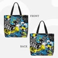 thumbnail image 3 of Naloa Goal Time Tote Bag for Women, Foldable Tote Bag With Zipper, Large Shoulder Bag, Top Handle Handbag for Travel, Work, Shopping, 3 of 9