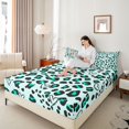 thumbnail image 4 of jejeloiu Leopard Cheetah Texture Bed Sheets,Chic Minimalist Aesthetic King Sheets,Lightgreen Wildlife Print Sheet Set For Kids,Luxury Bedroom Decor,4-Piece, 4 of 7